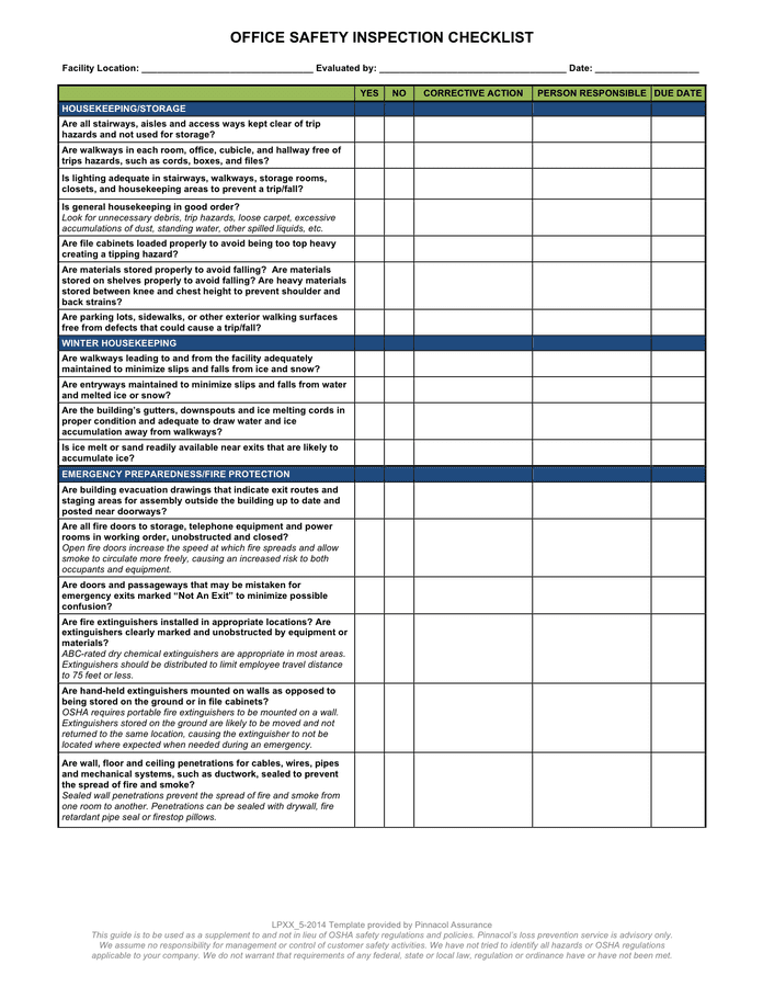 Comprehensive Safety Audit